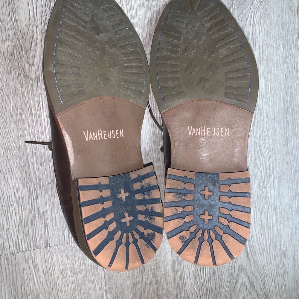 Van Heusen- Mens Gable Dress Shoes 10.5 Brown - Picture 7 of 8